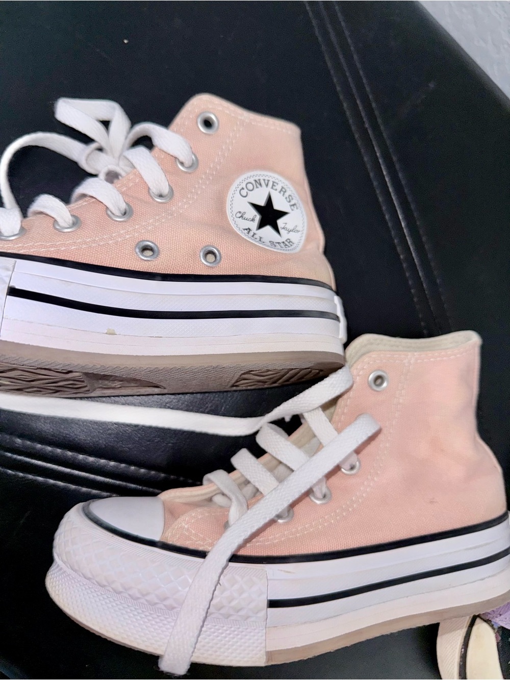 Converse Pink High-Top Platform Sneakers